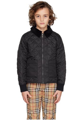 Burberry Kids Black Quilted Jacket