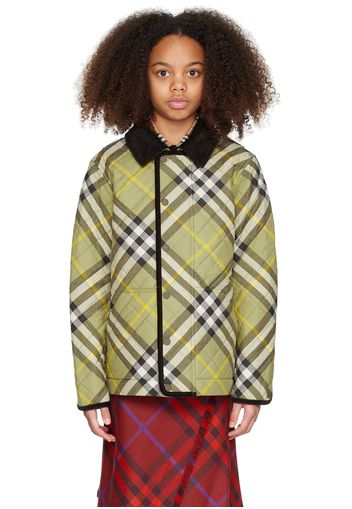 Burberry Kids Green Quilted Jacket