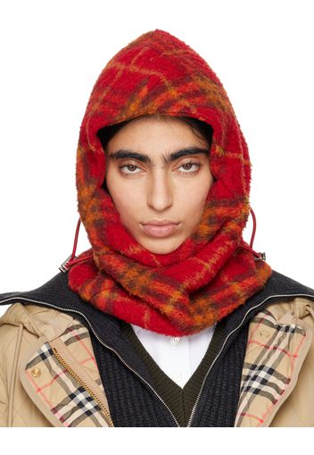 Burberry Red Check Fleece Balaclava