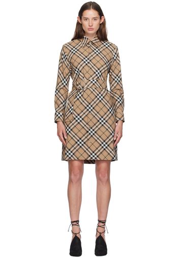 Burberry Beige Vintage Check Minidress