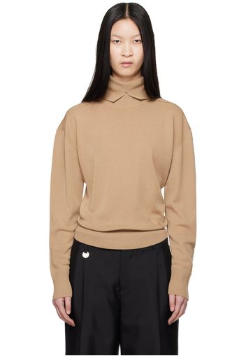 Burberry Tan Wool Turtleneck