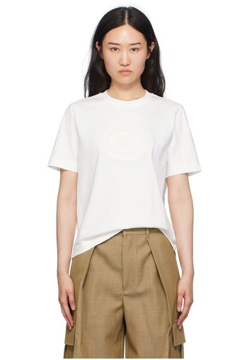 Burberry White EKD Cotton T-Shirt