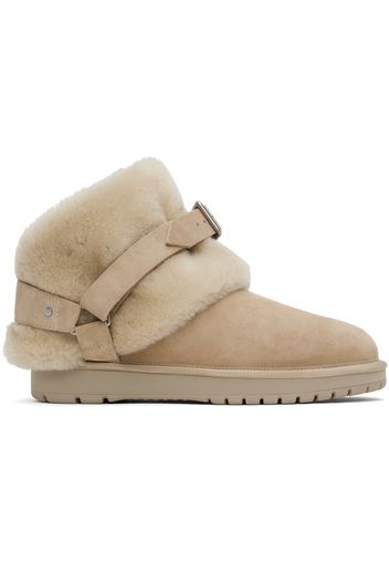 Burberry Beige Suede & Shearling Chubby Boots