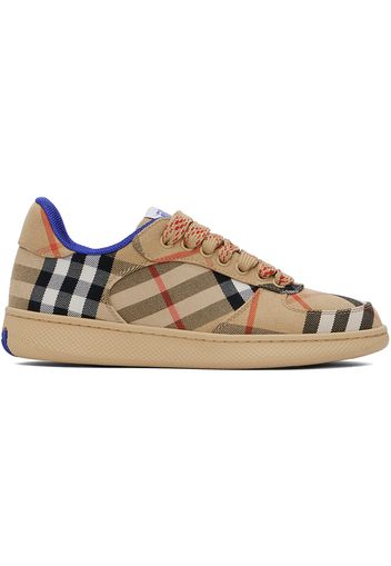 Burberry Tan Check Terrace Sneakers