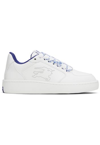 Burberry White Leather Stock Sneakers