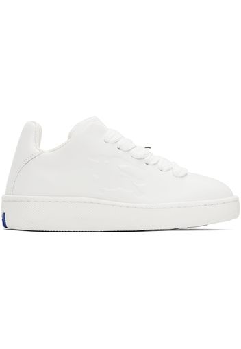 Burberry White Leather Box Sneakers