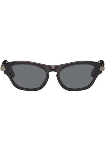 Burberry Gray Tubular Oval Sunglasses