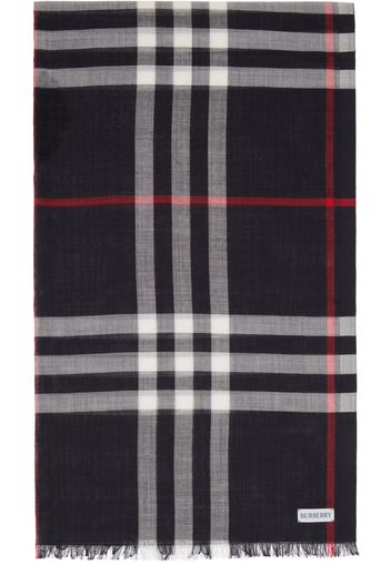 Burberry Navy Check Scarf