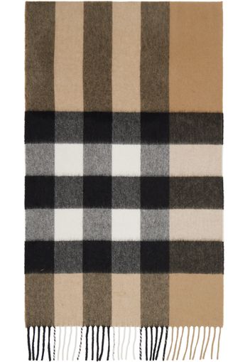 Burberry Beige Check Cashmere Scarf