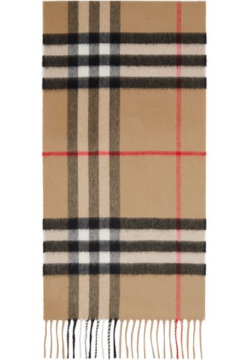 Burberry Beige Check Cashmere Scarf