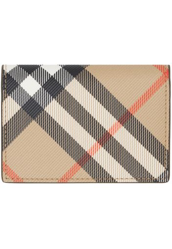 Burberry Tan Check Bifold Card Holder