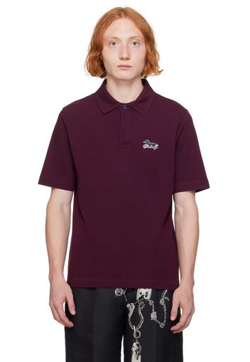 Burberry Purple Embroidered Logo Polo