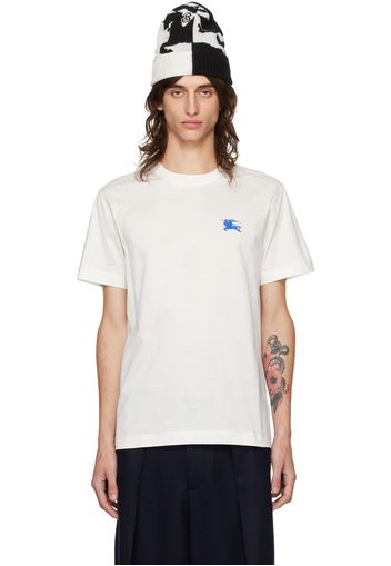 Burberry White Embroidered T-Shirt