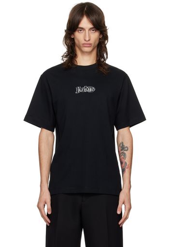 Burberry Black Flocked-Logo T-Shirt