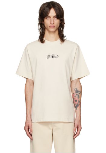 Burberry Beige Flocked Logo T-shirt