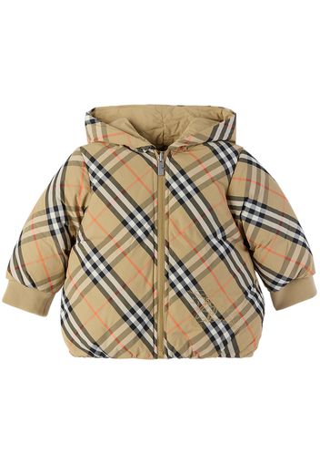 Burberry Baby Beige Check Reversible Down Jacket