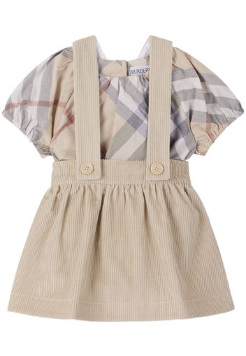 Burberry Baby Beige Check Bodysuit Set