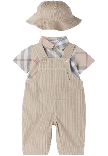 Burberry Baby Beige Overalls Set