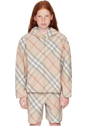 Burberry Kids Beige Check Jacket