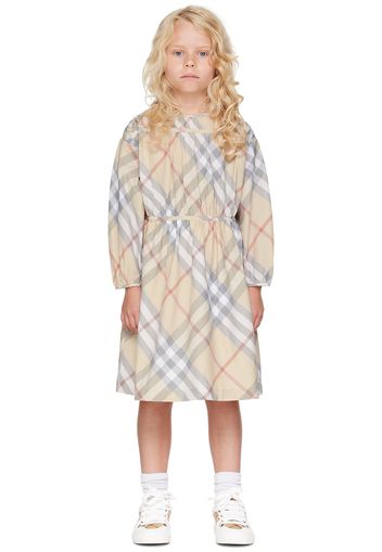 Burberry Kids Beige Check Dress