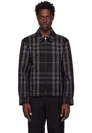 Burberry Gray Reversible Harrington Jacket