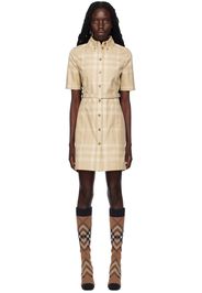 Burberry Beige Check Minidress