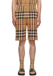 Burberry Beige Check Shorts