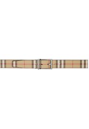 Burberry Beige & Black Check Reversible Belt