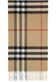 Burberry Beige Check Cashmere Scarf