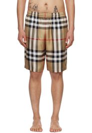 Burberry Beige Check Shorts