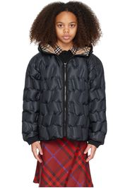 Burberry Kids Navy Quilted Down Jacket