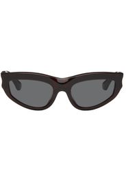 Burberry Burgundy Classic Oval Sunglasses