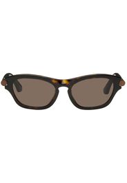 Burberry Brown Tubular Oval Sunglasses