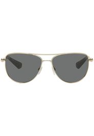 Burberry Gold Metal Logo Square Sunglasses