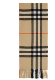 Burberry Beige Wide Check Cashmere Scarf