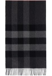 Burberry Gray Check Cashmere Scarf