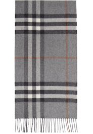 Burberry Gray Check Cashmere Scarf