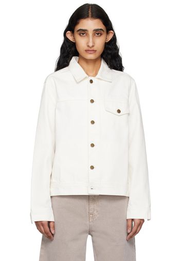 Carter Young SSENSE Exclusive White Arch Denim Jacket