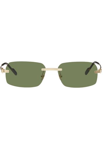 Cartier Gold Rectangular Sunglasses