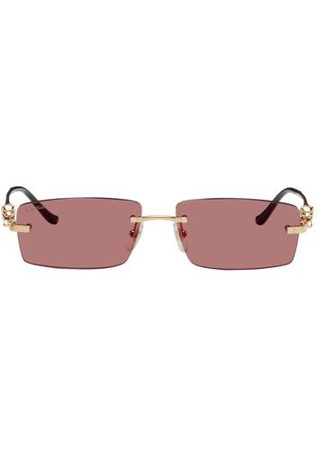 Cartier Gold Rectangular Sunglasses