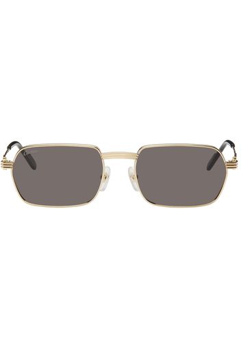 Cartier Gold Rectangular Sunglasses