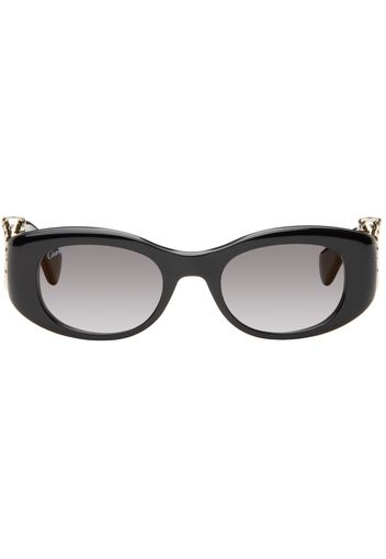 Cartier Black 'Panthère de Cartier' CT0472S Sunglasses