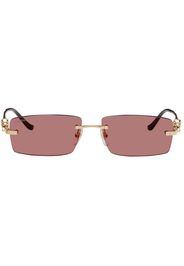 Cartier Gold Rectangular Sunglasses