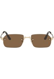 Cartier Gold Rectangular Sunglasses