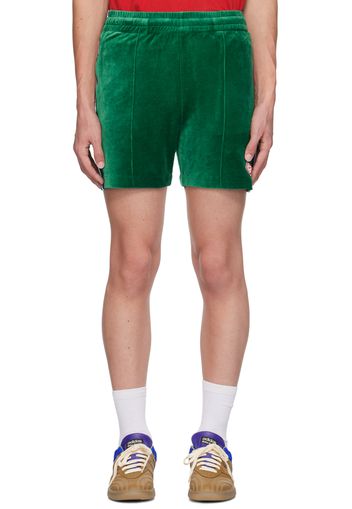 Casablanca Green Velour Shorts