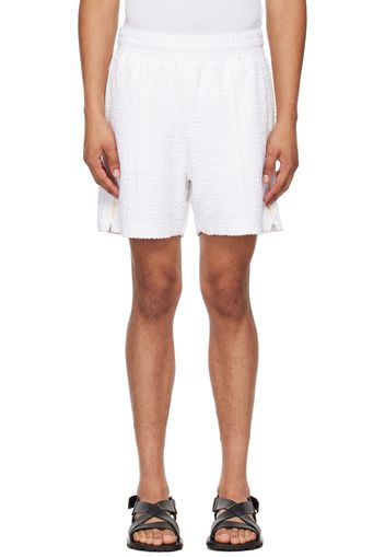 Casablanca White Monogram Towelling Shorts