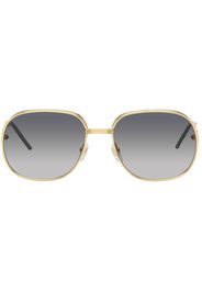 Casablanca Gold Square Metal Sunglasses