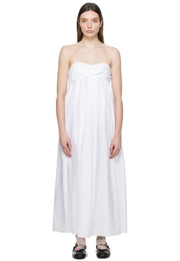 Cecilie Bahnsen White Vera Midi Dress