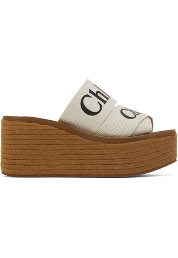 Chloé White Woody Espadrilles