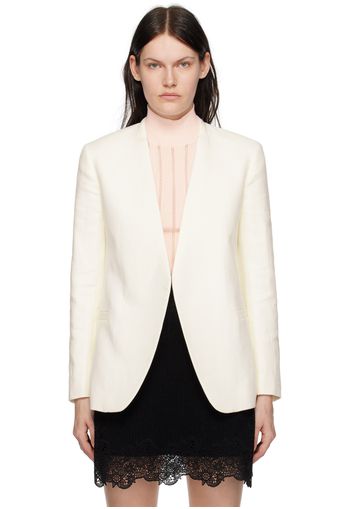 Chloé White Buttonless Blazer